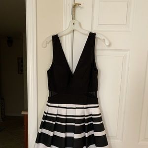 Black ad white dress